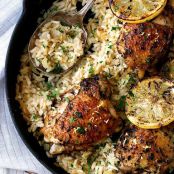 One Pot Greek Chicken & Lemon Rice