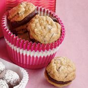 Double Chocolate Chip Cookies with Bourbon Ganache