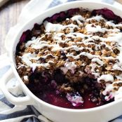 Simple Oat & Pecan Blueberry Crisp