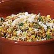 Grilled Corn Salad with Lime, Red Chili and Cotija