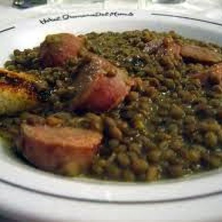 Lentils with Orecchiette Pasta and Sausage
