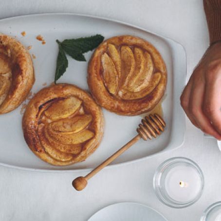 Apple, Goat Cheese and Honey Tartlets