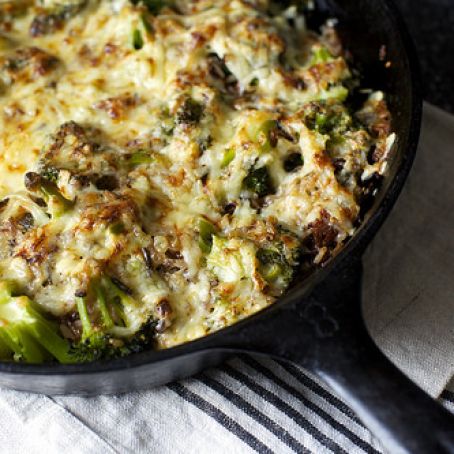 Broccoli, Cheddar and Wild Rice Casserole