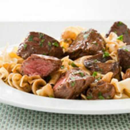 Steak Tips with Mushroom-Onion Gravy