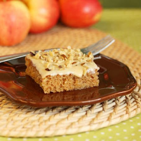 Maple Apple Bars with Maple Cream Cheese Glaze