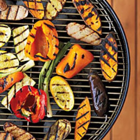 Grilled-Pepper Salad with Currants, Capers and Feta