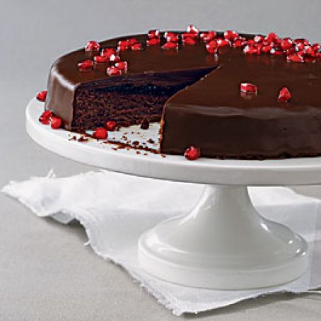 Chocolate-Pomegranate Torte