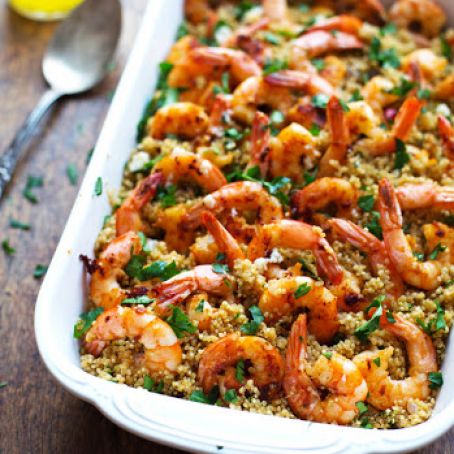 Garlic Butter Shrimp and Quinoa
