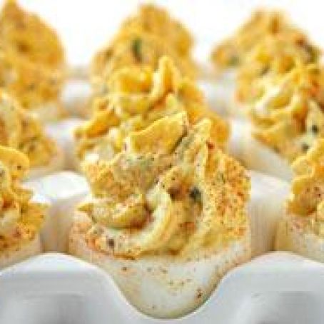Bacon and Cheddar Deviled Eggs