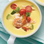 SHRIMP****Cold Southwestern Corn and Shrimp Soup
