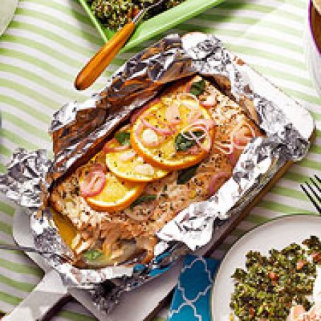 Grilled Salmon with Mint Tzatziki