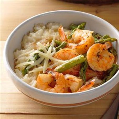 Pressure Cooker Risotto with Shrimp and Asparagus Recipe