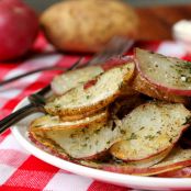 Baked Herb and Parmesan Potato Slices