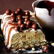 Choc-caramel Maltesers ice-cream cake