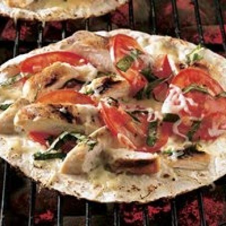 Grilled Chicken Margherita Pizzas