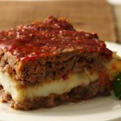 Mashed Potato-Stuffed Meat Loaf Squares