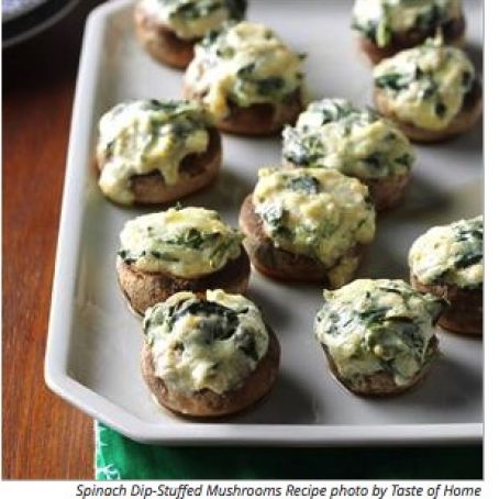 Spinach Dip-Stuffed Mushrooms Recipe