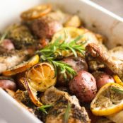 Roasted Lemon Chicken with Potatoes and Rosemary
