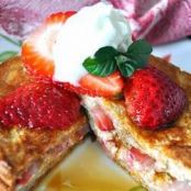 Strawberry Ricotta Stuffed Whole Grain French Toast