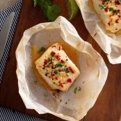 Steamed Halibut en Papillote with Chipotle Citrus Sauce