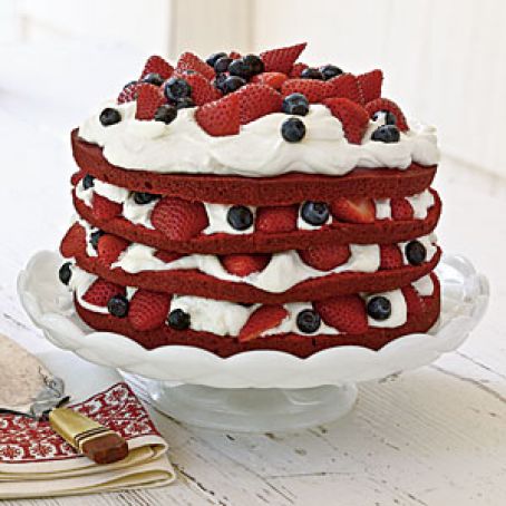 Red, White, and Blue Cake