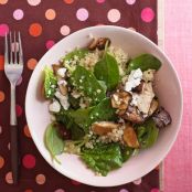 Warm Quinoa, Spinach, and Shiitake Salad