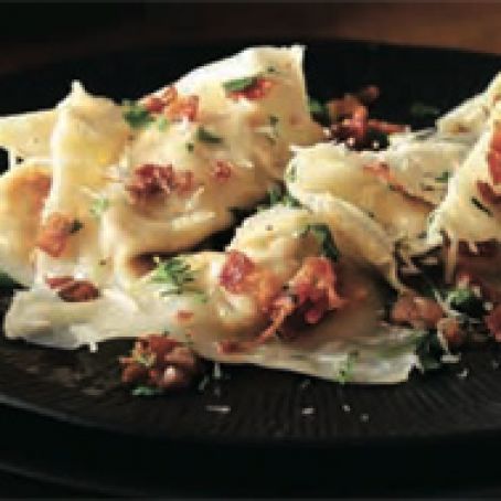 Pumpkin “Ravioli” Tossed with Bacon & Parsley