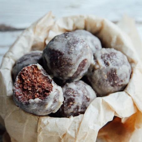 Glazed Chocolate Donut Holes, Vegan