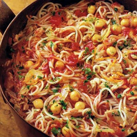 Fedelini with Tuna and Chickpeas