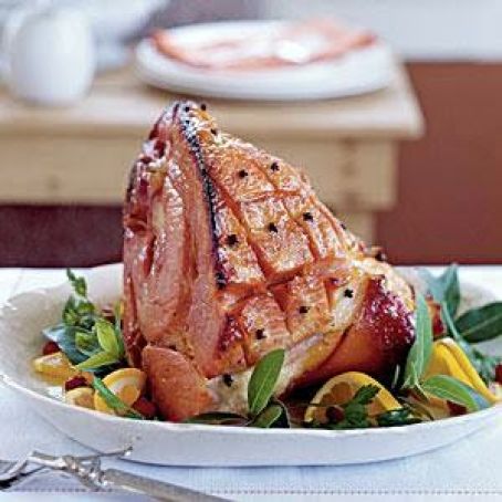 Ham with Bourbon-peach Glaze