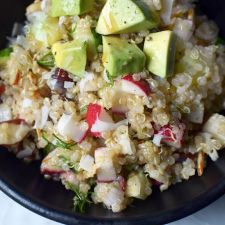 Golden Quinoa Salad with Radish, Dill & Avocado