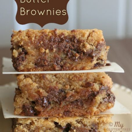 Peanut Butter Brownies {Gluten-free}