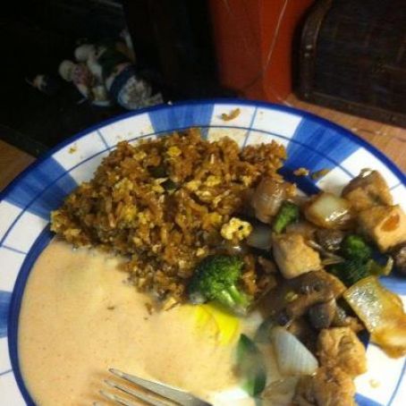 Japanese Steakhouse Hibachi Chicken and Steak With Vegtables