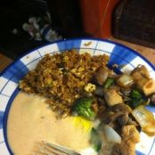 Japanese Steakhouse Hibachi Chicken and Steak With Vegtables