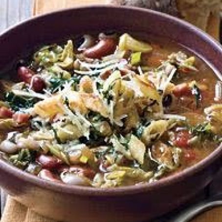 Minestrone with Black-Eyed Peas and Kidney Beans