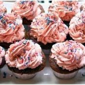 Strawberry Cupcakes with Strawberry Mousseline Buttercream