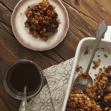 Peanut Butter Chocolate Bread Pudding