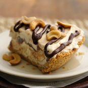 Cashew-Fudge-Caramel Ice Cream Pie