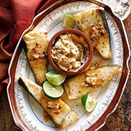 Pan-Seared Halibut with Chile-Garlic Butter