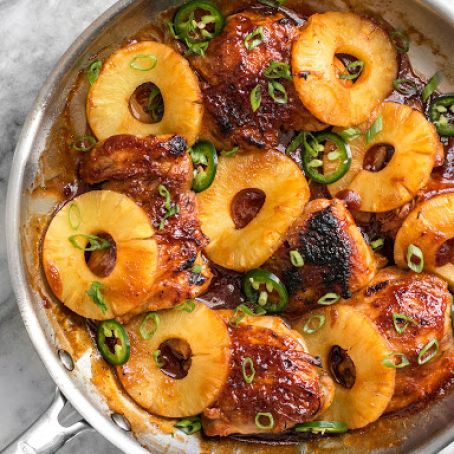 Skillet Pineapple BBQ Chicken