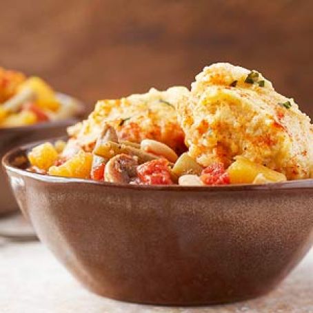 Vegetable Stew with Cornmeal Dumplings