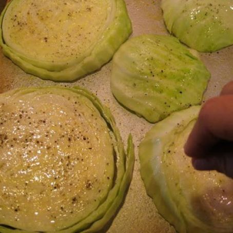 Garlic Rubbed Roasted Cabbage Steaks