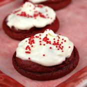 red velvet cookies with cream cheese frosting