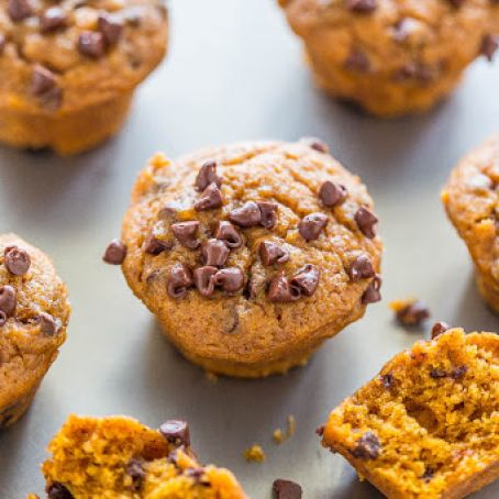 Mini Pumpkin Chocolate Chip Muffins