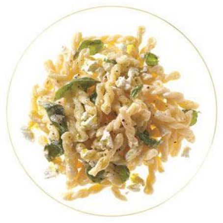 Pasta With Goat Cheese and Basil Oil
