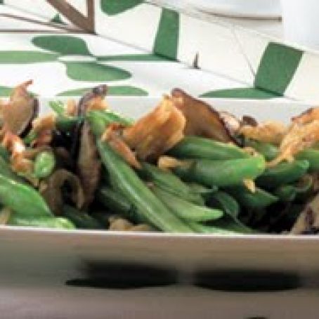 Green Beans with Shiitakes & Onions