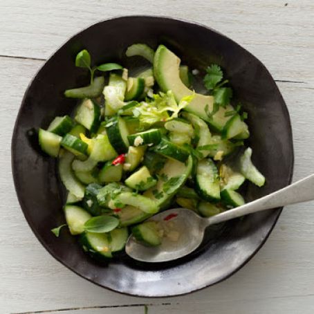 Veggies: Cucumber and Avocado Salad