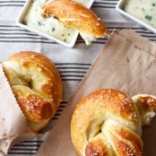 Soft Pretzels with Roasted Jalapeño Cheese Sauce | Smells Like Home