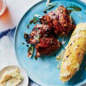 Spicy Barbecued Chicken with Miso Corn