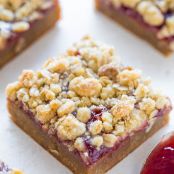 Peanut Butter and Jelly Crumble Bars